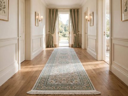Persian Nain Beige Runner Carpet 300x80cm