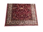 Red & Beige Persian Design Carpet 120x80cm | QPRugs - Image 4