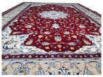 Large Persian Nain Machine Made Carpet – Red 400x300cm - Image 5