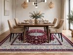 Large Persian Nain Machine Made Carpet – Red 400x300cm - Image 2