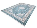 Elegant Persian Nain Design Blue Carpet 400x300cm - Image 4