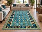 Beautiful Afghan Handmade Choubi Kilim – Rug -259 x 186  cm - Image 8