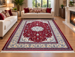 Stunning Persian Nain Machine Made Carpet – Red 300x200cm (3x2m)