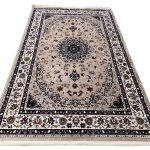 Cream & Navy Persian Carpet 290x200cm | QPRugs