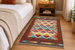 Gorgeous Afghan Handmade Choubi Kilim – Rug - 121 x 84  cm