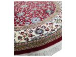 Stunning Red Persian Kashan Medallion Round Rug 200x200cm - Image 4