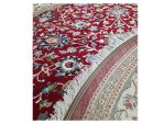 Stunning Red Persian Kashan Medallion Round Rug 200x200cm - Image 5