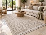 Turkish Beige Jute Style Machine Made Carpet 340x240cm - Image 2