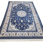 Persian Navy Blue Floral Carpet – 300x200cm
