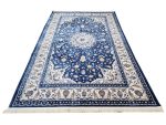 Persian Nain Design Carpet 300x200cm – Navy Blue Rug - Image 4