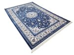 Persian Nain Design Carpet 300x200cm – Navy Blue Rug - Image 3