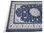Persian Nain Design Carpet 300x200cm – Navy Blue Rug - Image 5