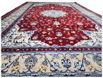 Stunning Persian Nain Red Carpet – Classic Floral Design - Image 5