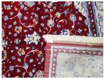 Stunning Persian Nain Red Carpet – Classic Floral Design - Image 6
