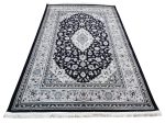 Iranian Kashan Navy Blue Carpet – Classic Floral Design - Image 3