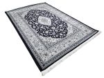 Iranian Kashan Navy Blue Carpet – Classic Floral Design - Image 5