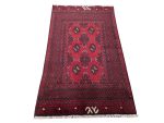 Afghan Aqcha Handmade Wool Red Carpet 119 x 72 cm - Image 3