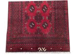 Afghan Aqcha Handmade Wool Red Carpet 119 x 72 cm - Image 4