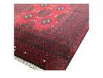 Afghan Aqcha Handmade Wool Red Carpet 119 x 72 cm - Image 5