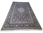 Gorgeous Navy Persian Hand-knotted Kashan Carpet 391 X 304 cm (4x3m)