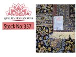 Gorgeous Navy Persian Hand-knotted Kashan Carpet 391 X 304 cm (4x3m) - Image 7