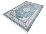 Elegant Persian Nain Machine Made Rug – Blue & Ivory | 300x200cm - Image 5