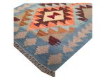Afghan Handmade Choubi Kilim – Rug - 90 x 60 cm - Image 4