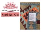 Afghan Handmade Choubi Kilim – Rug - 90 x 60 cm - Image 6