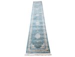 Fine Persian Nain Design Runner Carpet 400x80cm – Light Blue Rug - Image 3