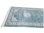 Fine Persian Nain Design Runner Carpet 400x80cm – Light Blue Rug - Image 5