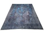 Persian Handmade Reloaded Wool Carpet 323x280cm – Charcoal & Blue - Image 3