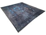 Persian Handmade Reloaded Wool Carpet 323x280cm – Charcoal & Blue - Image 4