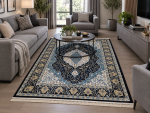 Gorgeous Navy Blue Persian design Carpet 290 x 200 CM - Image 4