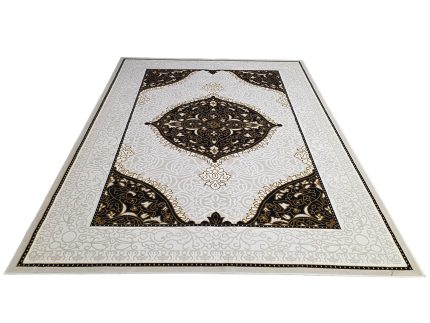 Turkish Beige & Black Machine Made Carpet 300x240cm