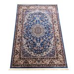 Fine Blue Persian Design Machine Made Carpet 180 x 120 cm