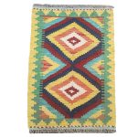 Yellow kilim rug - 90x60 cm