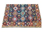 Stunning Navy Afghan Handwoven Kilim Rug 314 x 210 cm - Image 3