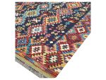 Stunning Navy Afghan Handwoven Kilim Rug 314 x 210 cm - Image 4