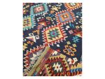 Stunning Navy Afghan Handwoven Kilim Rug 314 x 210 cm - Image 5