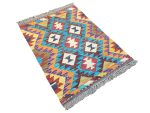Small Afghan Handmade Kilim Rug – 90x60cm - Image 3