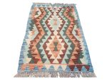 Fine Small Afghan Handmade Kilim Rug – 90x60cm - Image 2
