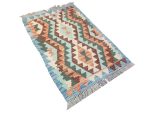 Fine Small Afghan Handmade Kilim Rug – 90x60cm - Image 3