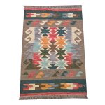 Stunning bedside size Afghan Handmade Kilim Rug – 126 x 80 cm