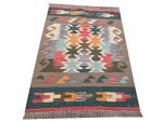 Stunning bedside size Afghan Handmade Kilim Rug – 126 x 80 cm - Image 2