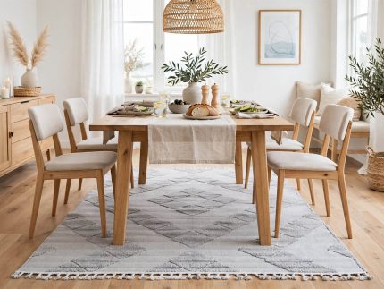 Grey Jute Carpet, 340x240cm